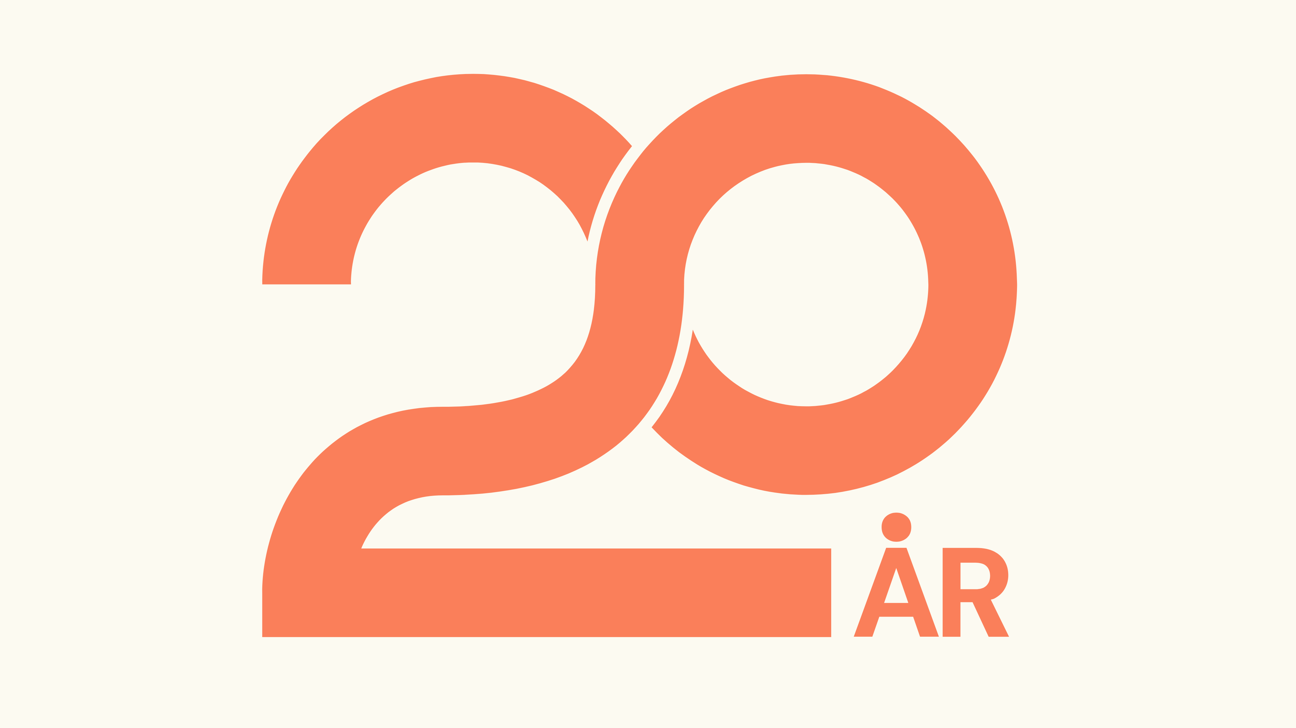 Logo for 20 årsmarkering