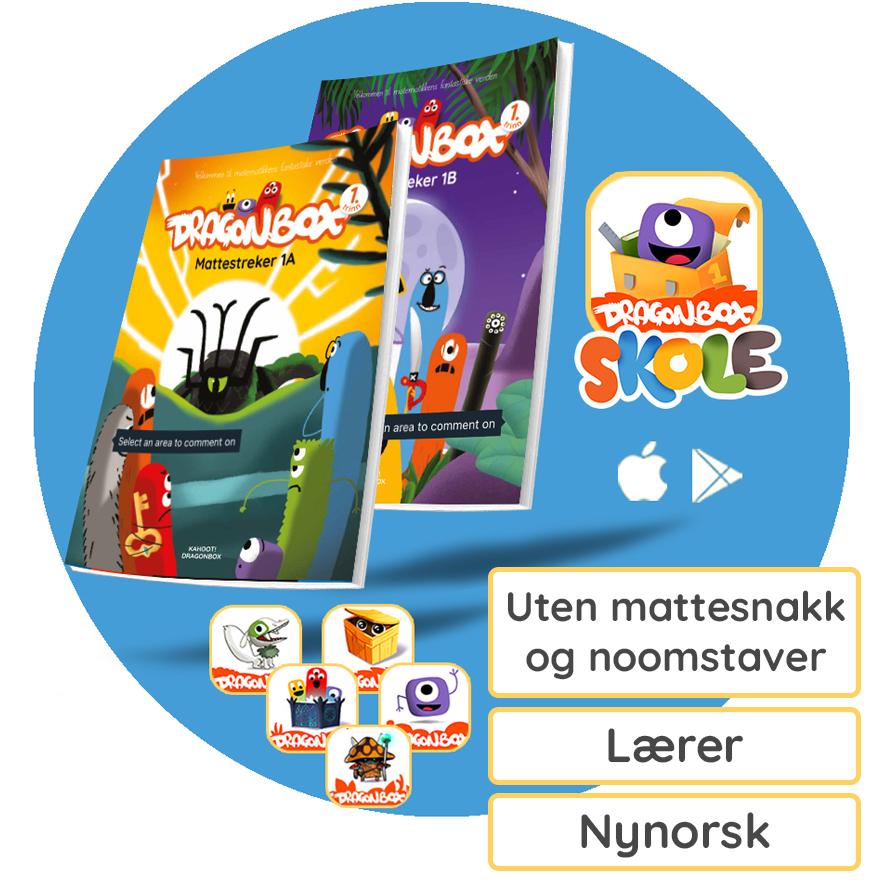 Lære DragonBox Skole 1 - Lærer - Nynorsk - UTEN MATTESNAKK OG