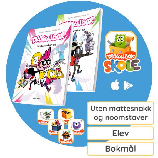 DragonBox Skole 4 - Elev - Bokmål - UTEN MATTESNAKK OG NOOMSTAVER