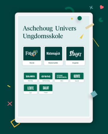 Aschehoug Univers Ungdomsskole Basis - enkeltlisens : alle fag, alle trinn