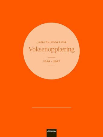 Ukeplanlegger for voksenopplæring 2026-2027