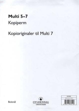 Multi 5-7 : kopiperm : kopioriginaler til Multi 7