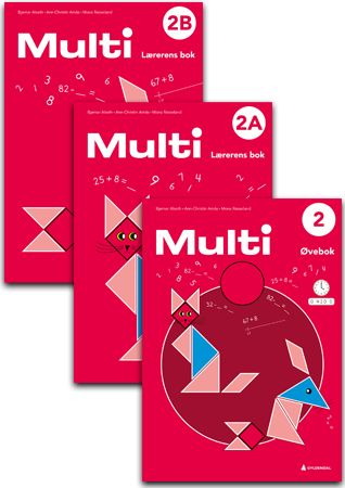 Multi 2, 3.utg. Pakke med Øvebok (20stk) og Lærerens bok A og B : matematikk for barnesteget