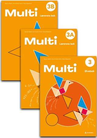 Multi 3, 3.utg. Pakke med Øvebok (20stk) og Lærerens bok A og B : matematikk for barnetrinnet