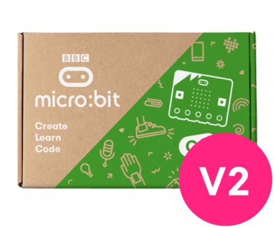 Micro:bit v2. Pakke med 10 BBC micro:biter v2, 10 USB-kabler, 10 batteripakker og 20 AAA batterier